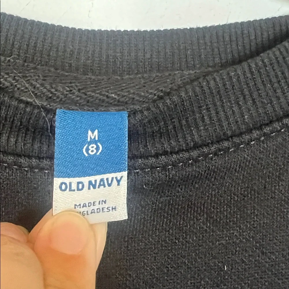 Old‎ Navy Kids Basic Classic Black Crewneck Sweatshirt Unisex Size Medium
